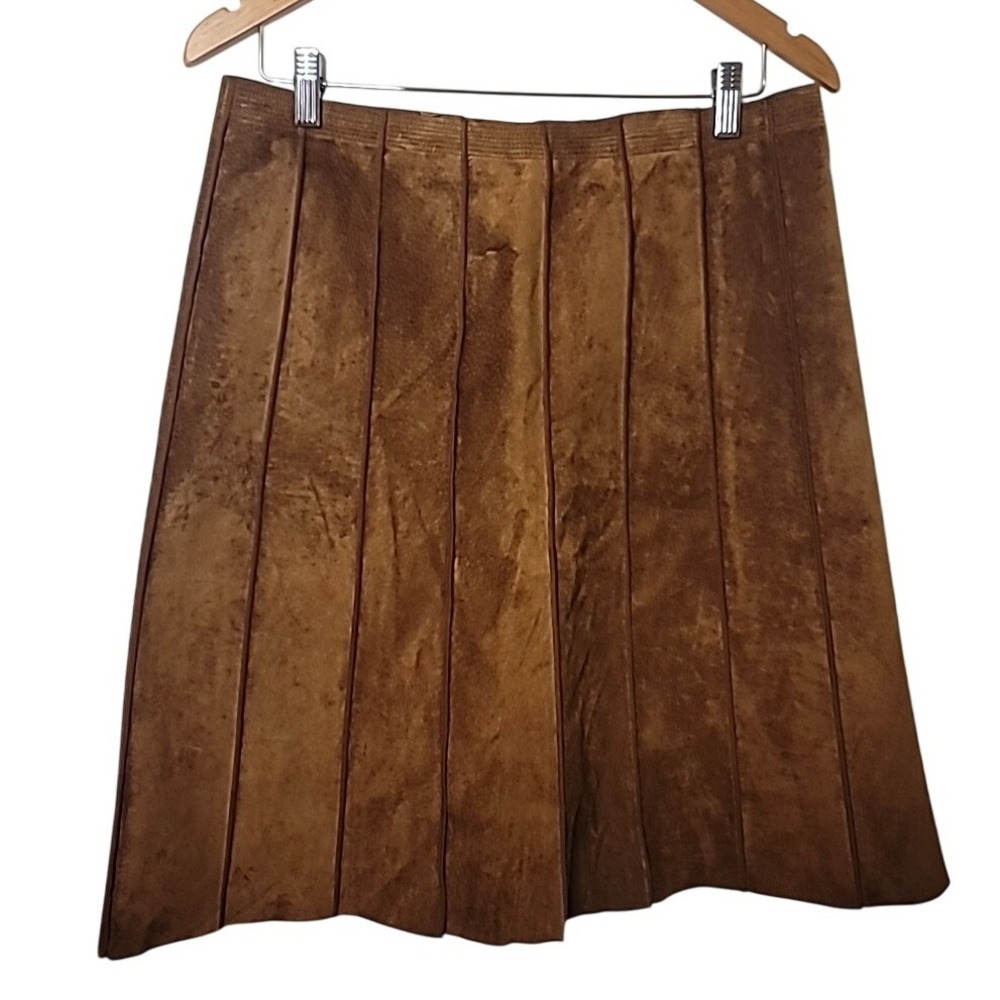 Valerie Stevens Womens's Suede Leather Skirt Western Boho Hippie Festival Sz‎ 10